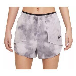 Nike Dri-Fit Women's Tempo Luxe Icon Clash Running Shorts Size Medium Gray